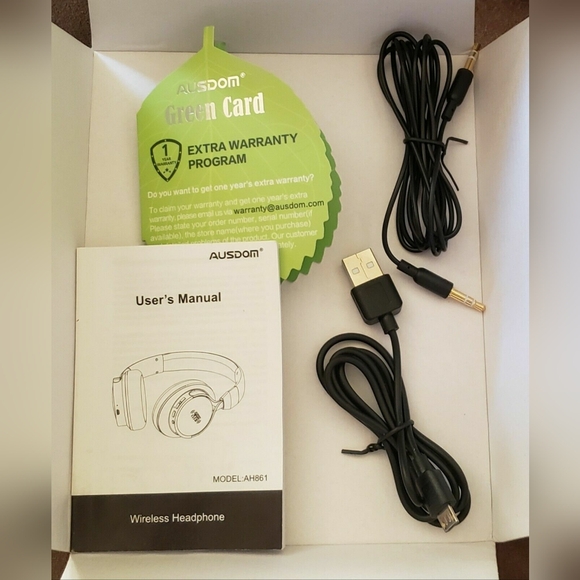 AUSDOM Share Me Red Wireless Bluetooth Headphones NEW - Picture 4 of 12